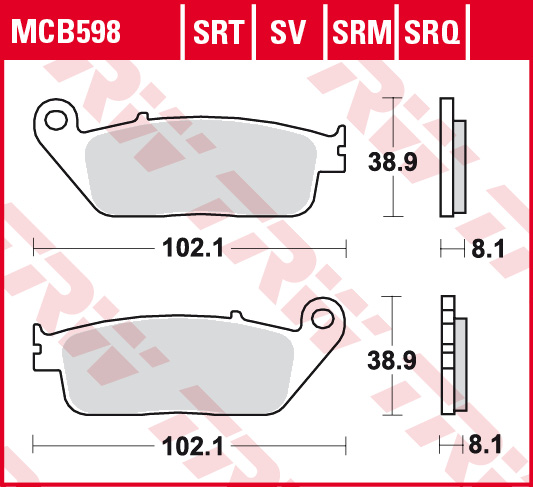 Placute frana Lucas MCB598SV sinter - fata