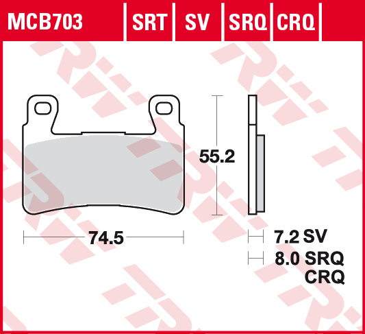 Placute frana Lucas MCB703SV sinter - fata