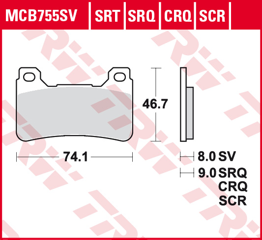 Placute frana Lucas MCB755SV sinter - fata