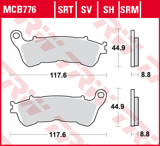 Placute frana Lucas MCB776SV sinter - fata