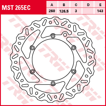 Disc frana Lucas MST265EC - spate