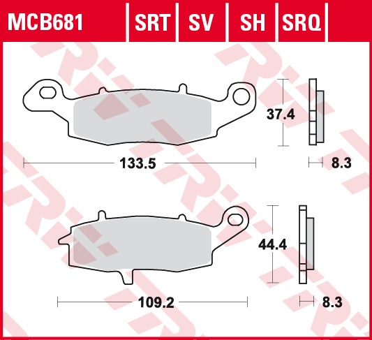 Placute frana Lucas MCB681SV sinter - dreapta fata