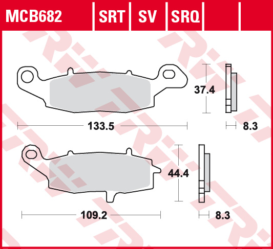 Placute frana Lucas MCB682SV sinter - stanga fata