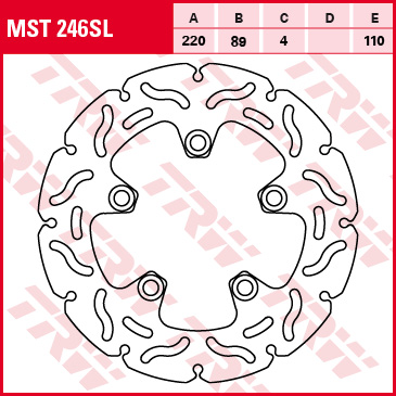 Disc frana Lucas MST246SL - spate