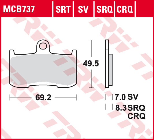 Placute frana Lucas MCB737SV sinter - fata