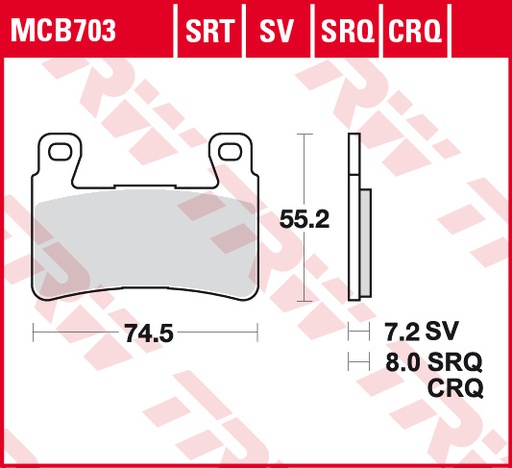 Placute frana Lucas MCB703SV sinter - fata